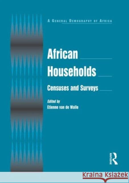 African Households: Censuses and Surveys Walle, Etienne Van De 9780765616197 M.E. Sharpe
