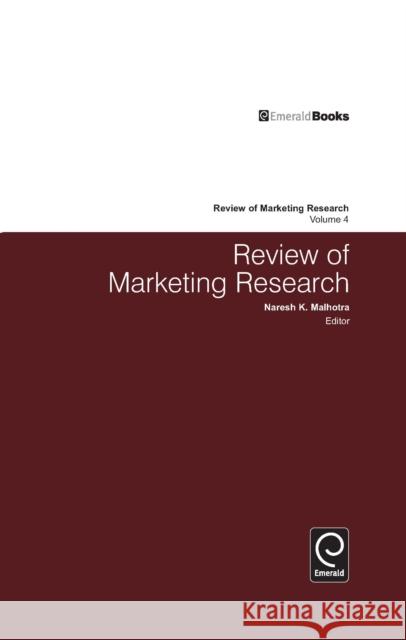 Review of Marketing Research Malhotra, Naresh K. 9780765620927 M.E. Sharpe