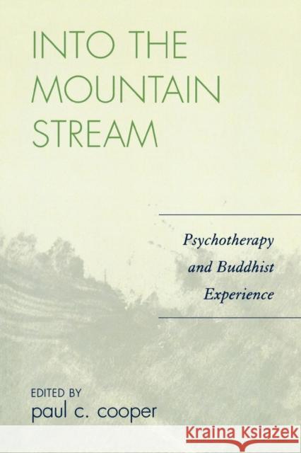 Into the Mountain Stream: Psychotherapy and Buddhist Experience Cooper, Paul C. 9780765704658