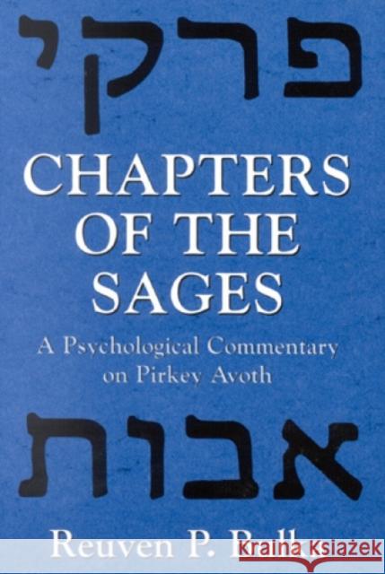 Chapters of the Sages: A Psychological Commentary on Pirkey Avoth Bulka, Reuven P. 9780765762108 Jason Aronson
