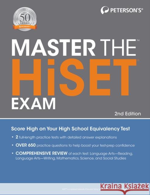 Master the Hiset Exam, 2nd Edition Peterson's 9780768941876 Peterson Nelnet Co