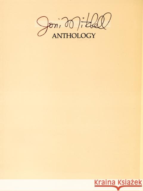 JONI MITCHELL ANTHOLOGY PVG Joni Mitchell 9780769207148 Alfred Publishing Company