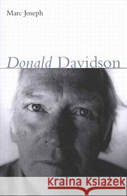 Donald Davidson Marc A. Joseph 9780773527805