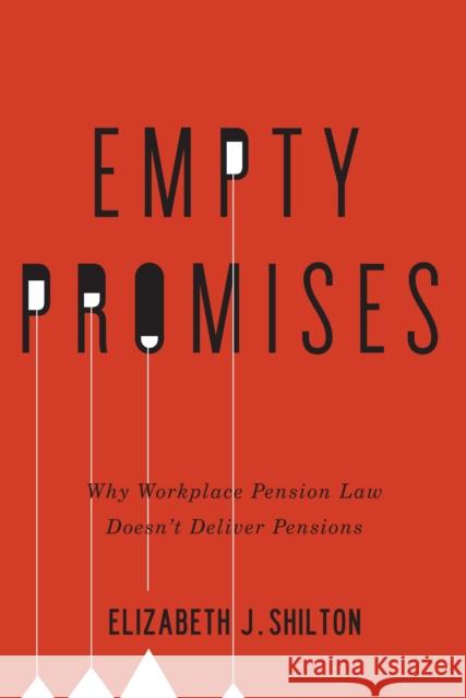 Empty Promises: Why Workplace Pension Law Doesn't Deliver Pensions Elizabeth J. Shilton 9780773547872 McGill-Queen's University Press