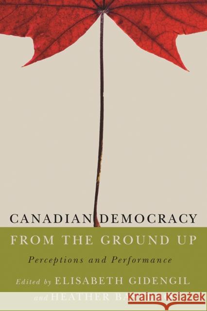 Canadian Democracy from the Ground Up: Perceptions and Performance Elisabeth Gidengil Heather Bastedo 9780774828253 UBC Press
