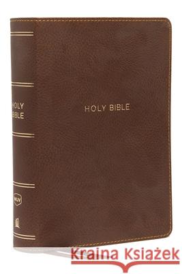 NKJV, Compact Single-Column Reference Bible, Imitation Leather, Brown, Red Letter Edition, Comfort Print Thomas Nelson 9780785218203 Thomas Nelson