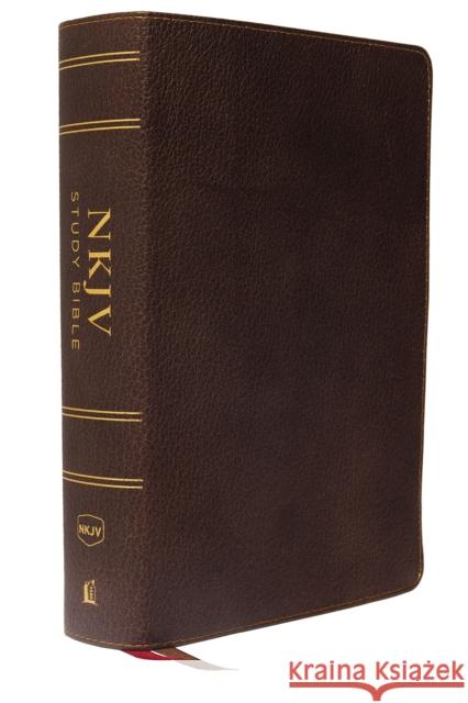 NKJV Study Bible, Premium Calfskin Leather, Brown, Full-Color, Red Letter Edition, Comfort Print: The Complete Resource for Studying God's Word Thomas Nelson 9780785220701 Thomas Nelson