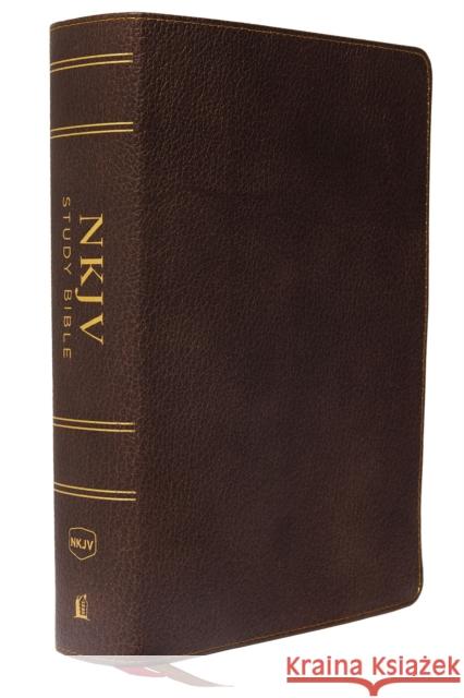 NKJV Study Bible, Premium Calfskin Leather, Brown, Full-Color, Red Letter Edition, Indexed, Comfort Print: The Complete Resource for Studying God's Wo Thomas Nelson 9780785220718 Thomas Nelson