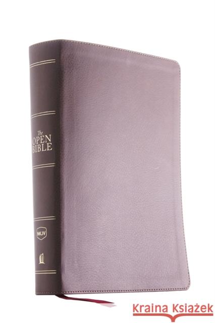 The NKJV, Open Bible, Imitation Leather, Brown, Red Letter Edition, Comfort Print: Complete Reference System Thomas Nelson 9780785222385 Thomas Nelson