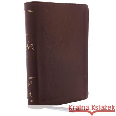 The Kjv, Open Bible, Genuine Leather, Brown, Red Letter Edition, Comfort Print: Complete Reference System  9780785223528 Thomas Nelson