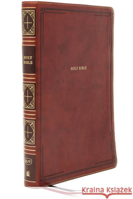 Kjv, Thinline Bible, Giant Print, Leathersoft, Brown, Thumb Indexed, Red Letter Edition, Comfort Print: Holy Bible, King James Version  9780785231660 Thomas Nelson