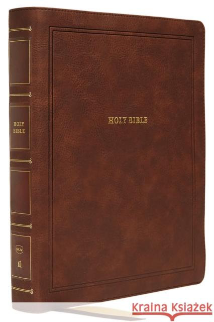 Nkjv, Reference Bible, Wide Margin Large Print, Leathersoft, Brown, Red Letter Edition, Comfort Print: Holy Bible, New King James Version  9780785236696 Thomas Nelson