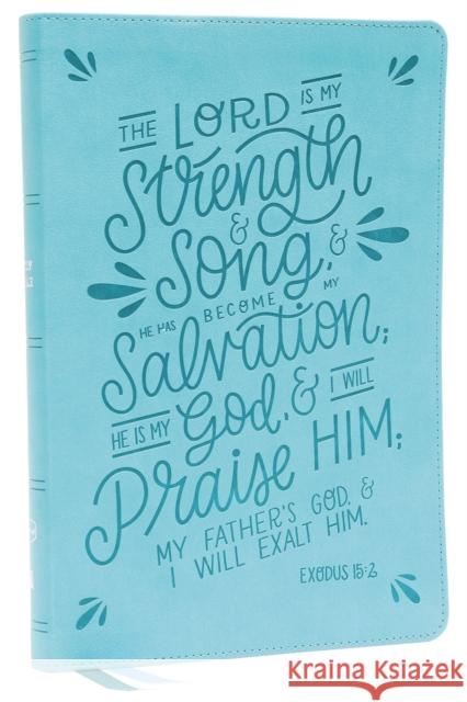 NKJV, Thinline  Bible, Verse Art Cover Collection, Leathersoft, Teal, Red Letter, Comfort Print: Holy Bible, New King James Version Thomas Nelson 9780785242215 Thomas Nelson Publishers