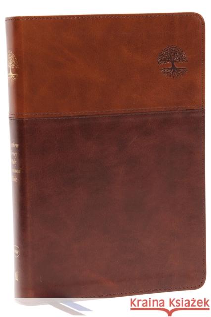 NKJV, Matthew Henry Daily Devotional Bible, Leathersoft, Brown, Red Letter, Thumb Indexed, Comfort Print: 366 Daily Devotions by Matthew Henry Thomas Nelson 9780785246671 Thomas Nelson