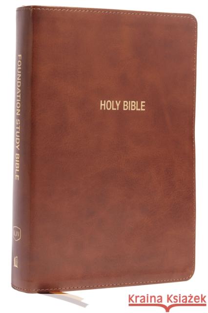 KJV, Foundation Study Bible, Large Print, Leathersoft, Brown, Red Letter, Comfort Print: Holy Bible, King James Version Thomas Nelson 9780785260585