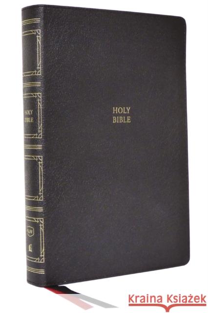 KJV, Paragraph-style Large Print Thinline Bible, Genuine Leather, Black, Red Letter, Thumb Indexed, Comfort Print: Holy Bible, King James Version Thomas Nelson 9780785290360