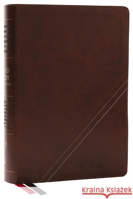 NKJV, Word Study Reference Bible, Leathersoft, Brown, Red Letter, Thumb Indexed, Comfort Print: 2,000 Keywords that Unlock the Meaning of the Bible Thomas Nelson 9780785292845