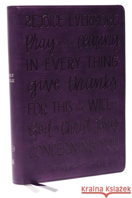 Kjv, Large Print Center-Column Reference Bible, Verse Art Cover Collection, Leathersoft, Purple, Red Letter, Thumb Indexed, Comfort Print: Holy Bible, Thomas Nelson 9780785293248