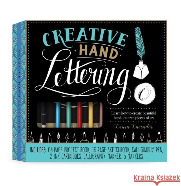 Creative Hand Lettering Kit: Learn how to create beautiful hand-lettered pieces of art-Includes: 64-page Project Book, 16-page Sketchbook, Calligraphy Pen, 2 Ink Cartridges, Calligraphy Marker, 6 Mark Laura Lavender 9780785841104 Book Sales Inc
