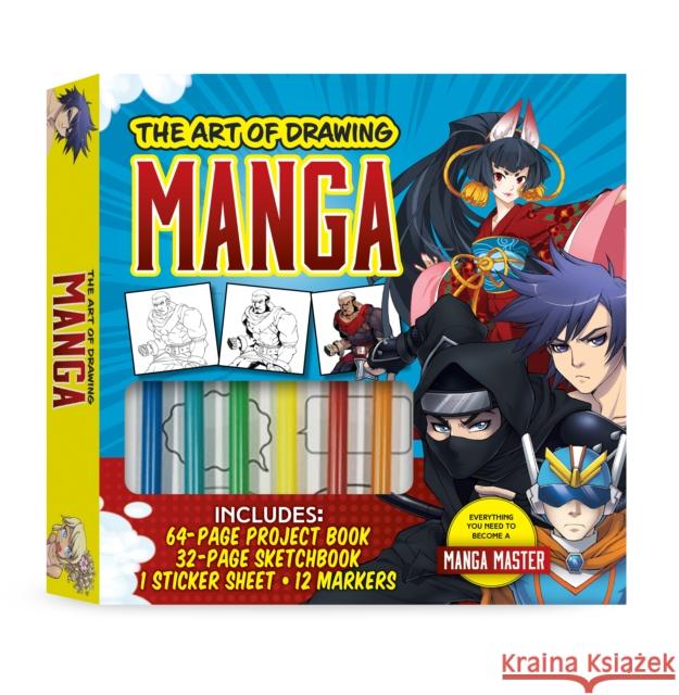 The Art of Drawing Manga Kit: Everything you need to become a manga master-Includes: 64-page project book, 32-page sketchbook, 1 sticker sheet, 12 markers Jeannie Lee 9780785841333