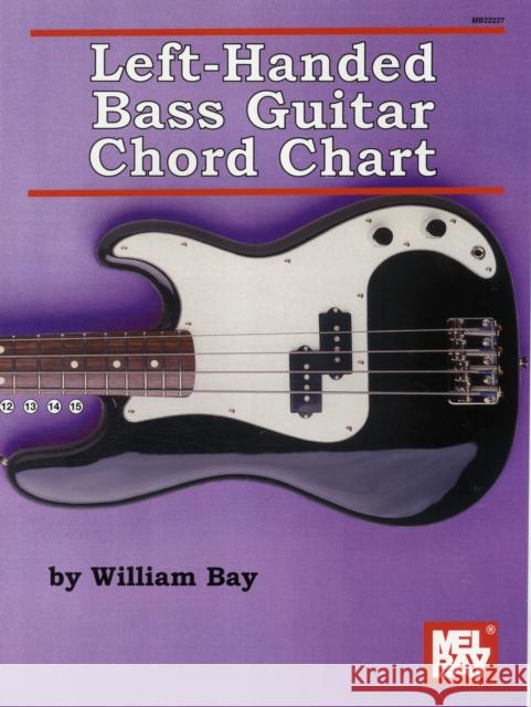 Left-Handed Bass Guitar Chord Chart William Bay 9780786683246 Mel Bay Publications,U.S.