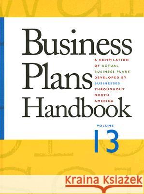 Business Plans Handbook Pearce, Lynn M. 9780787666835