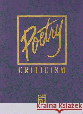 Poetry Criticism Lee, Michelle 9780787687106 Thomson Gale