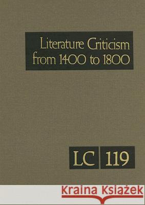 Literature Criticism from 1400 to 1800 Schoenberg, Thomas J. 9780787687366