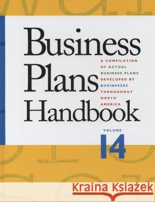 Business Plans Handbook Pearce, Lynn M. 9780787695033