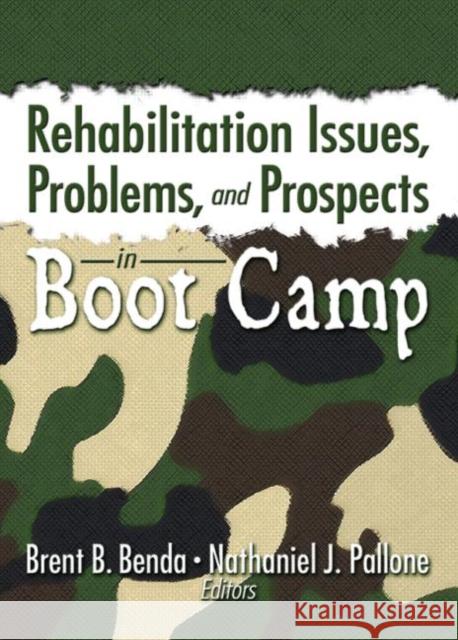 Rehabilitation Issues, Problems, and Prospects in Boot Camp Brent B. Benda Nathaniel J. Pallone 9780789028211 Haworth Press