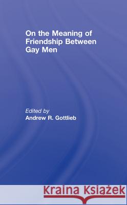 On the Meaning of Friendship Between Gay Men Gottlieb Andrew 9780789033536