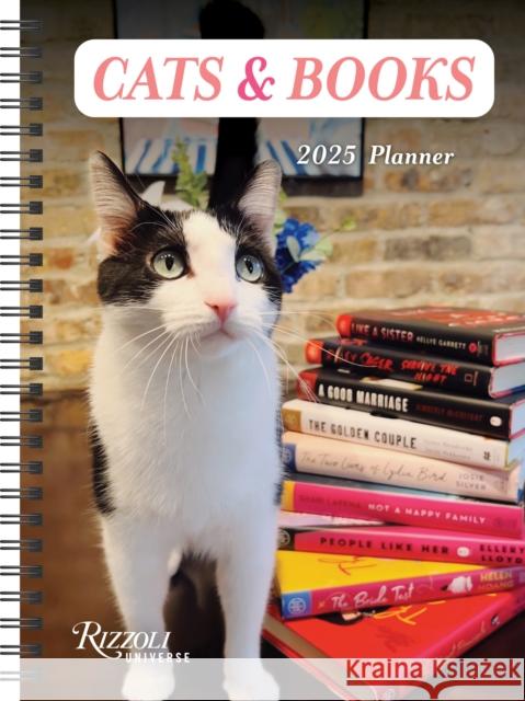 Cats & Books 12-Month 2025 Planner Calendar Rizzoli Universe 9780789344595 Universe Publishing