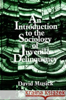 An Introduction to the Sociology of Juvenile Delinquency Musick, David 9780791423523