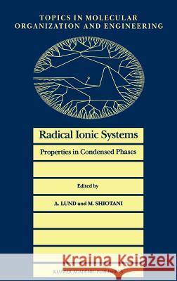 Radical Ionic Systems: Properties in Condensed Phases Lund, Anders 9780792309888 Kluwer Academic Publishers