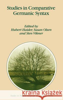Studies in Comparative Germanic Syntax Hubert Haider Susan Olsen Sten Vikner 9780792332800 Springer