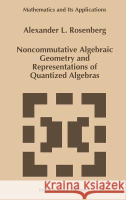 Noncommutative Algebraic Geometry and Representations of Quantized Algebras Alex Rosenberg A. Rosenberg 9780792335757 Springer