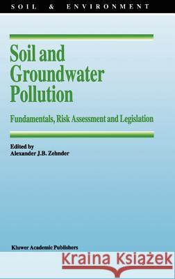Soil and Groundwater Pollution: Fundamentals, Risk Assessment and Legislation Zehnder, Alexander J. B. 9780792337430 Kluwer Academic Publishers