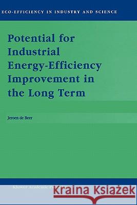 Potential for Industrial Energy-Efficiency Improvement in the Long Term Jeroen De Beer Jeroen d J. D 9780792362821 Kluwer Academic Publishers