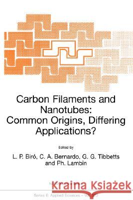 Carbon Filaments and Nanotubes: Common Origins, Differing Applications? Biro                                     L. P. Biro Carlos A. Bernardo 9780792369073 Kluwer Academic Publishers