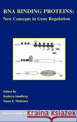 RNA Binding Proteins: New Concepts in Gene Regulation Sandberg, Kathryn 9780792376125 Kluwer Academic Publishers