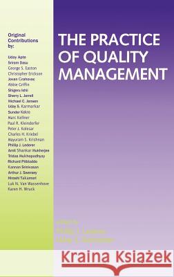 The Practice of Quality Management Lederer                                  Phillip J. Lederer Uday S. Karmarkar 9780792398646 Kluwer Academic Publishers