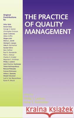 The Practice of Quality Management Lederer                                  Phillip J. Lederer Uday S. Karmarkar 9780792398646