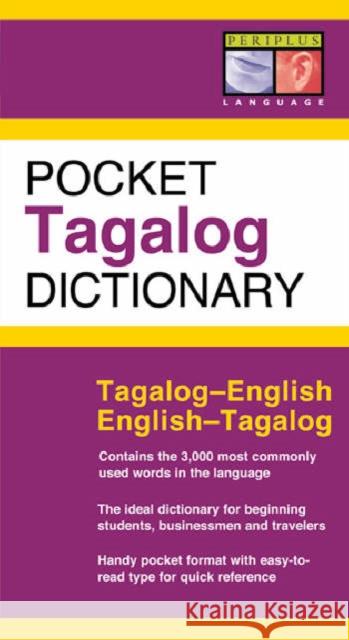 Pocket Tagalog Dictionary: Tagalog-English English-Tagalog Perdon, Renato 9780794603458 0