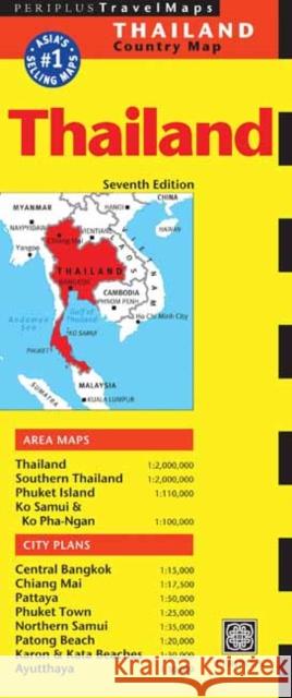 Thailand Travel Map Seventh Edition  9780794607081 Periplus Editions