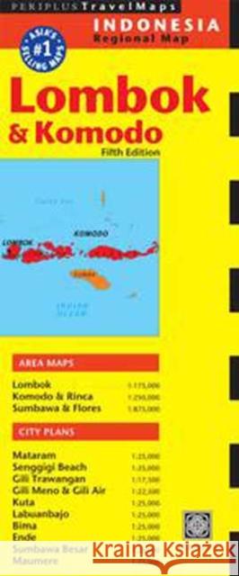 Lombok & Komodo Travel Map Fifth Edition Periplus Editors 9780794607388