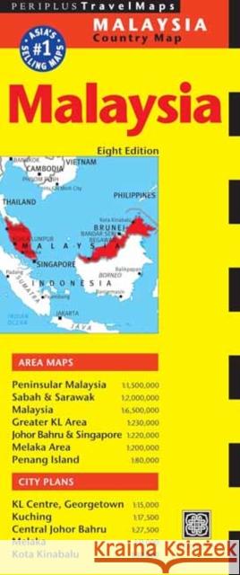 Malaysia Travel Map 8th Edition Periplus Editions 9780794608309 Tuttle Publishing