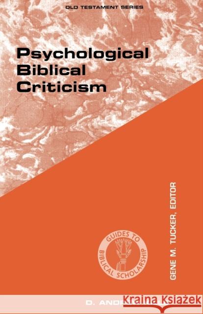 Psychological Biblical Criticism Kille, D. Andrew 9780800632465 Augsburg Fortress Publishers