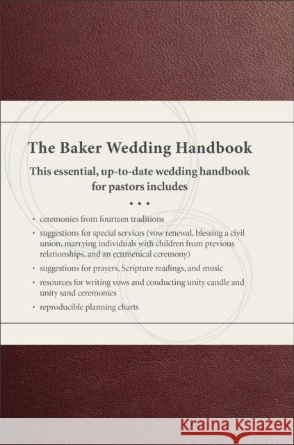 The Baker Wedding Handbook Paul E. Engle 9780801019678 Baker Books
