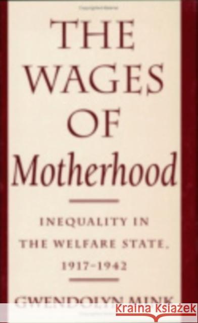 The Wages of Motherhood Gwendolyn Mink 9780801422348 Cornell University Press