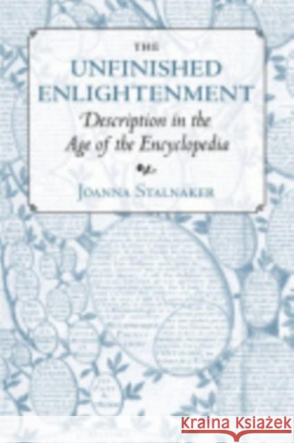 The Unfinished Enlightenment Stalnaker, Joanna 9780801448645